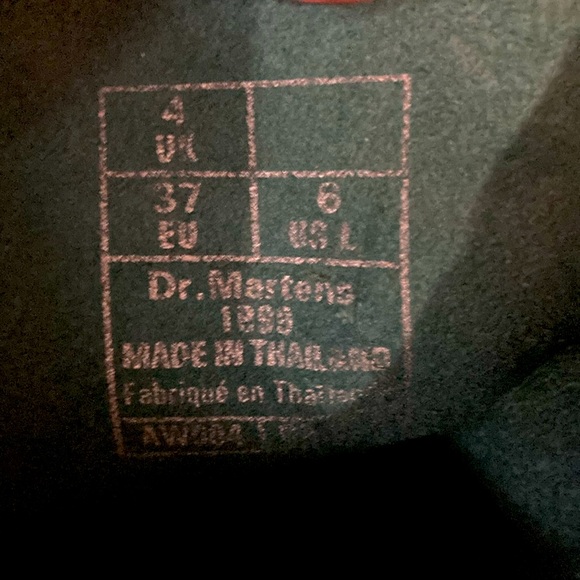 Dr Martens Forest Green 1B99 14 Hole 14 Eye With Side Zipper 4UK 37EU 5USM 6USL - Picture 8 of 12